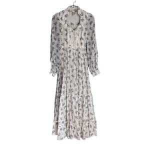 Vintage Gunne Sax Floral lace cotton dress